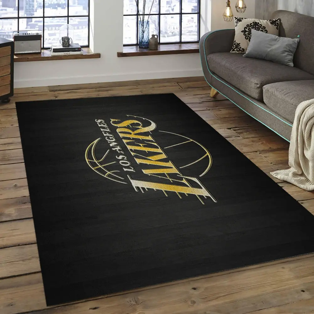 Los Angeles Lakers Area Rug, NBA Floor Decor, Non-Slip for Basketball Fans 289919