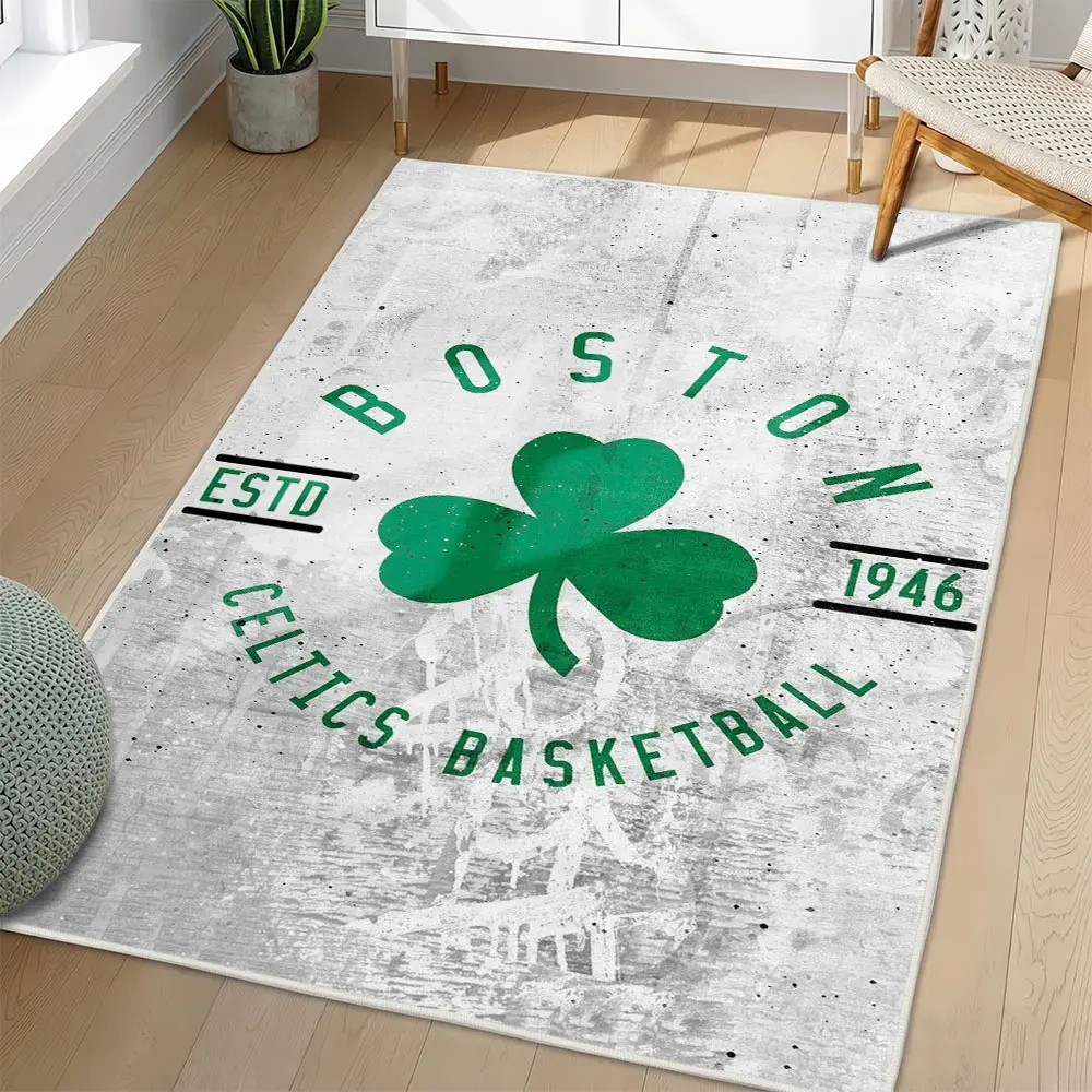 Boston Celtics Area Rug, NBA Non-Slip Mat for Basketball Fans 2250926449
