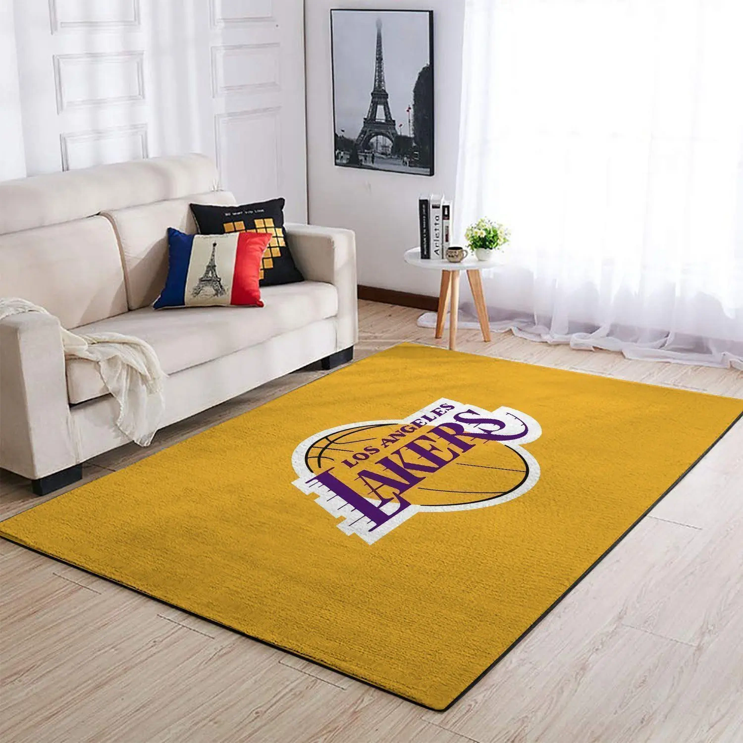 Los Angeles Lakers Area Rug, NBA Floor Decor, Non-Slip for Basketball Fans 2891237