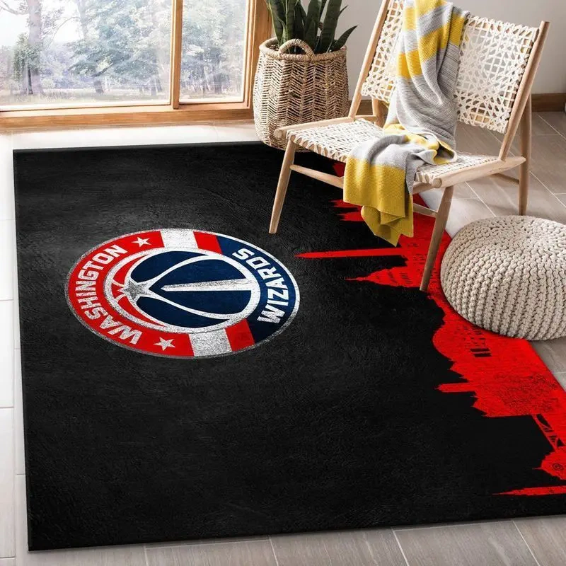 Washington Wizards Area Rug, NBA Floor Decor, Non-Slip for Basketball Fans 2891264