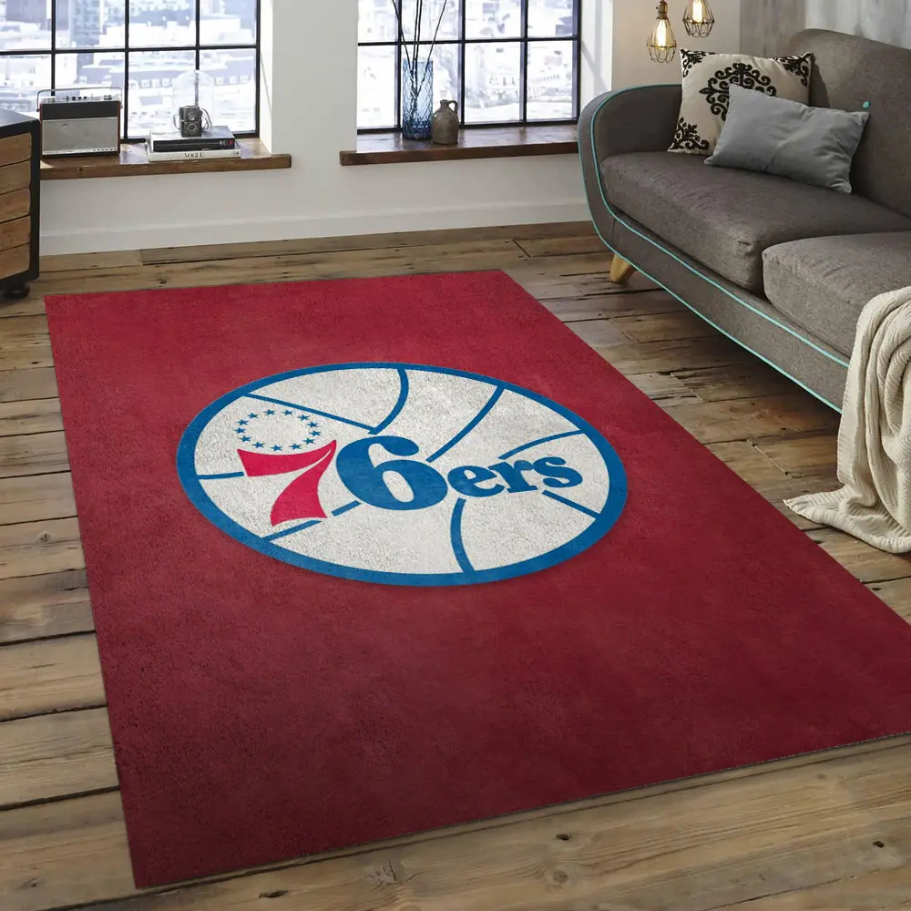 Philadelphia 76ers Area Rug, NBA Floor Decor, Non-Slip for Basketball Fans 289646