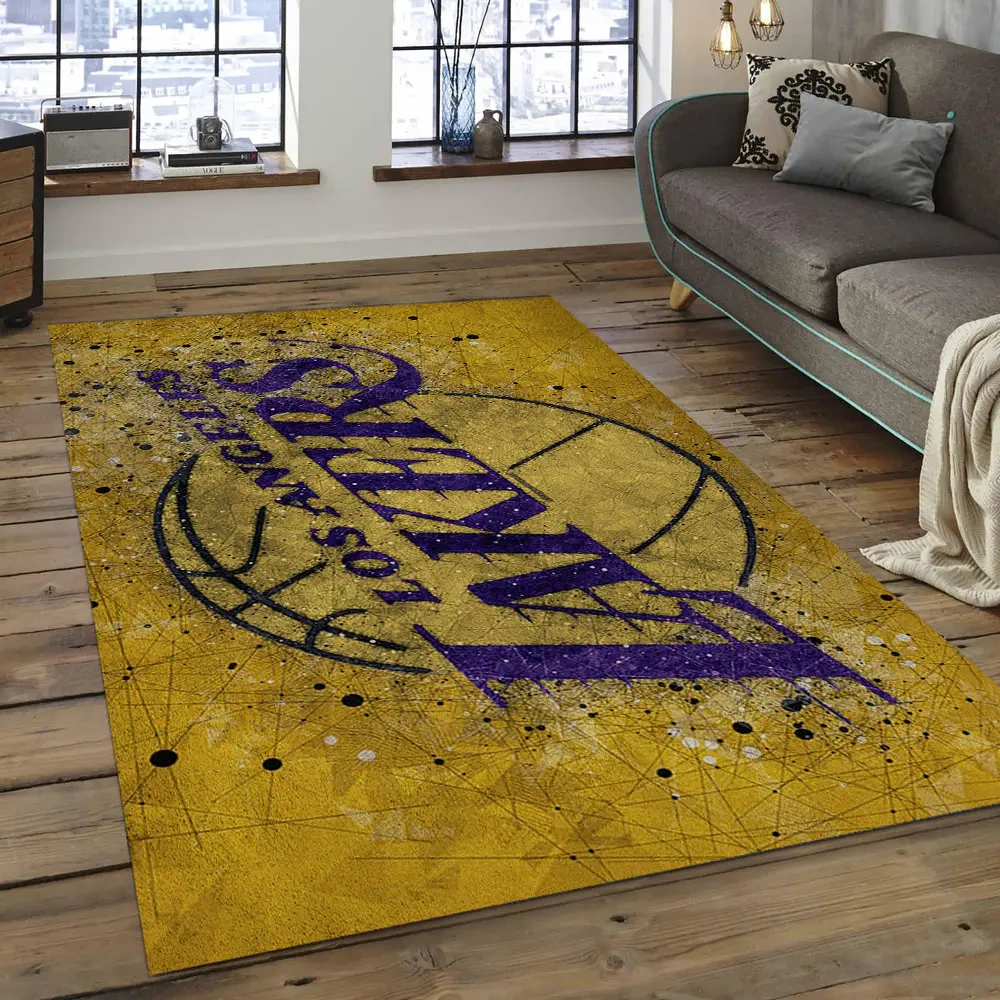 Los Angeles Lakers Area Rug, NBA Floor Decor, Non-Slip for Basketball Fans 289926