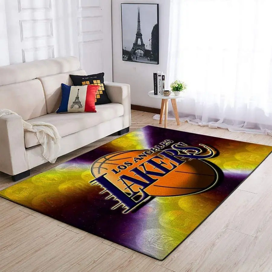 Los Angeles Lakers Area Rug, NBA Floor Decor, Non-Slip for Basketball Fans 2891369