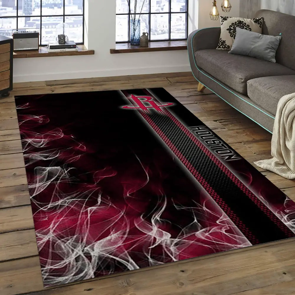 Houston Rockets Area Rug, NBA Floor Decor, Non-Slip for Basketball Fans 2891076