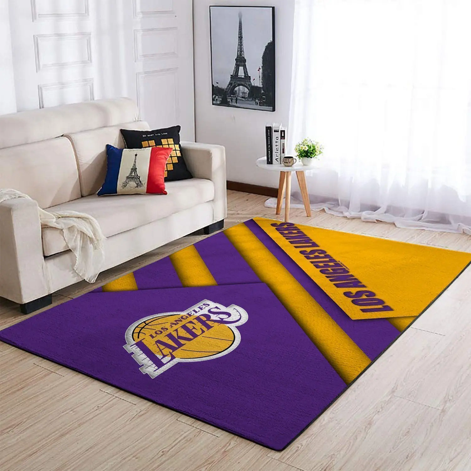 Los Angeles Lakers Area Rug, NBA Floor Decor, Non-Slip for Basketball Fans 2891236