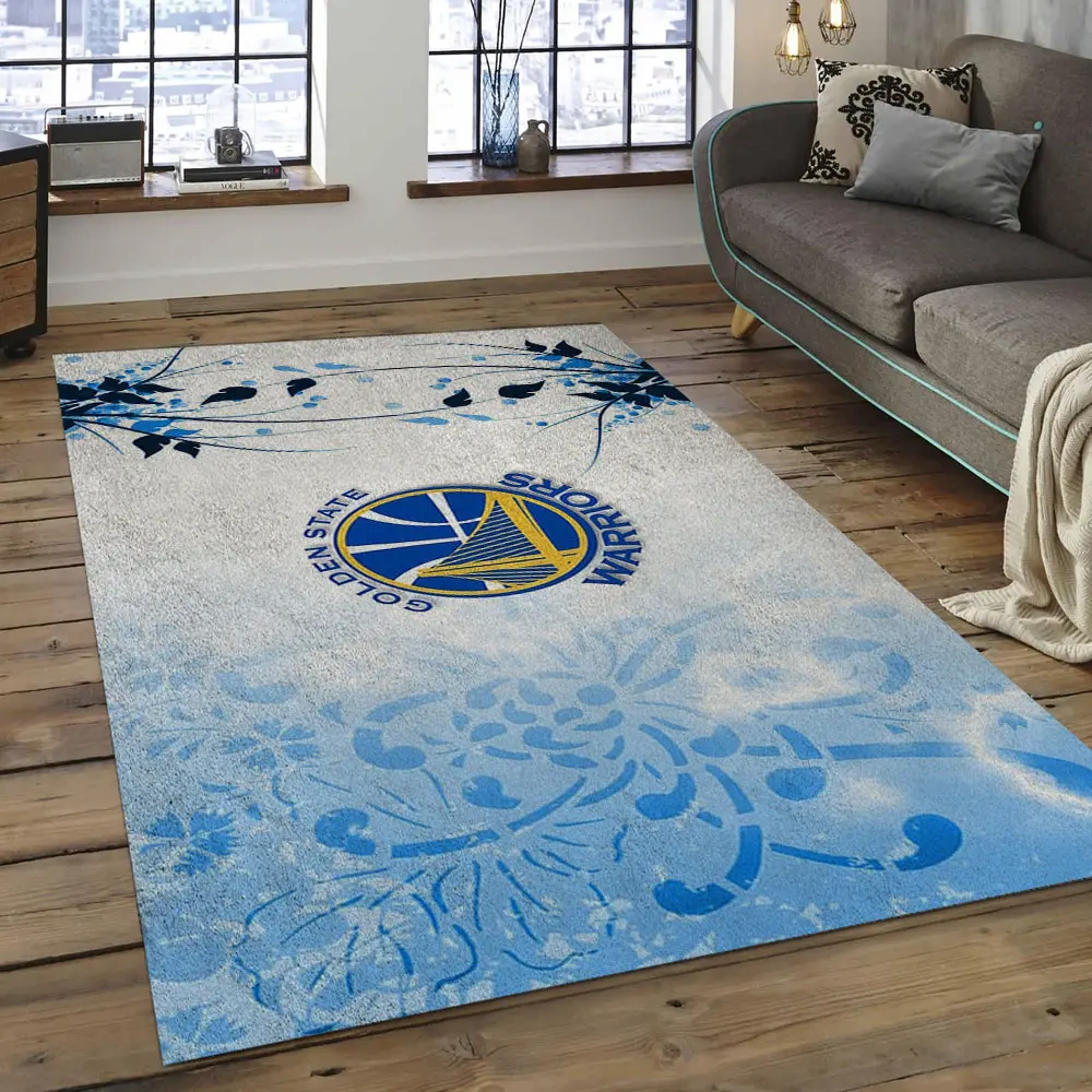 Golden State Warriors Area Rug, NBA Floor Decor, Non-Slip for Basketball Fans 289854
