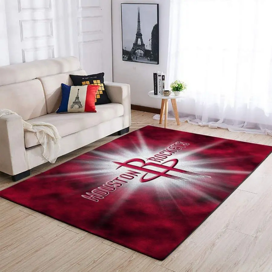 Houston Rockets Area Rug, NBA Floor Decor, Non-Slip for Basketball Fans 2891147