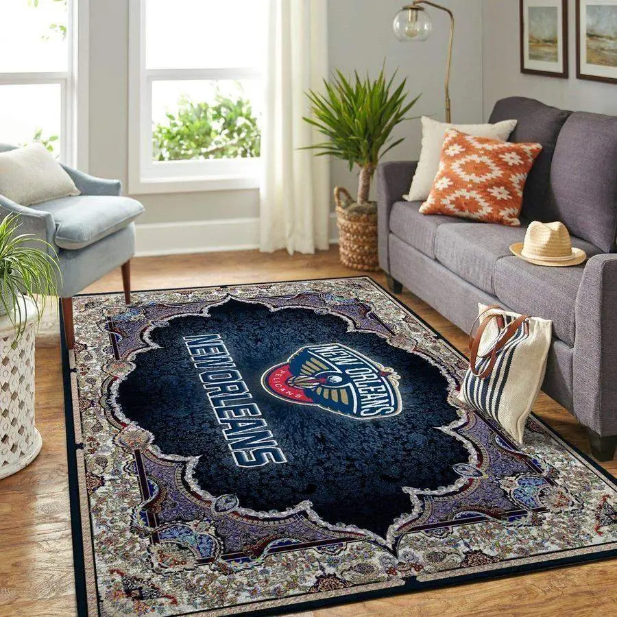 New Orleans Pelicans Area Rug, NBA Floor Decor, Non-Slip for Basketball Fans 2891246