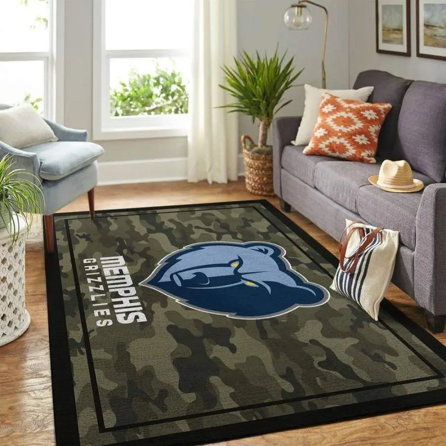 Memphis Grizzlies Area Rug, NBA Floor Decor, Non-Slip for Basketball Fans 2891358