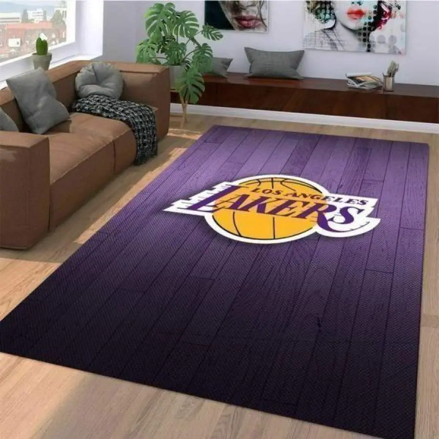 Los Angeles Lakers Area Rug, NBA Floor Decor, Non-Slip for Basketball Fans 2891151