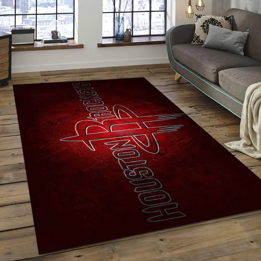 Houston Rockets Area Rug, NBA Floor Decor, Non-Slip for Basketball Fans 2891080
