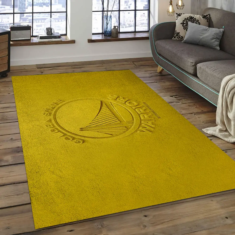 Golden State Warriors Area Rug, NBA Floor Decor, Non-Slip for Basketball Fans 289886