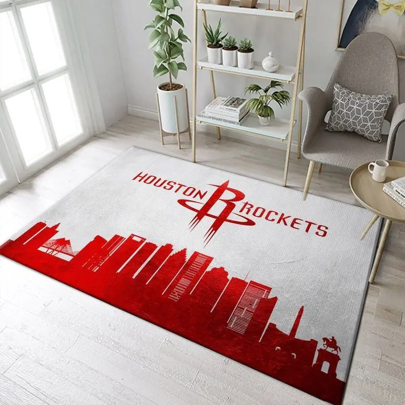 Houston Rockets Area Rug, NBA Floor Decor, Non-Slip for Basketball Fans 2891146