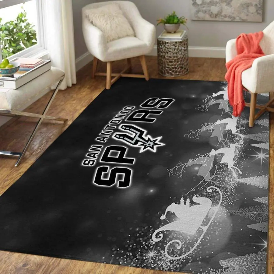 San Antonio Spurs Area Rug, NBA Floor Decor, Non-Slip for Basketball Fans 2891164