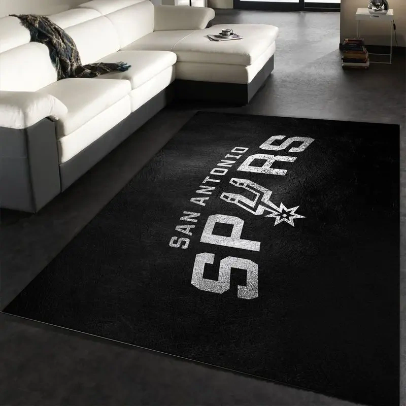 San Antonio Spurs Area Rug, NBA Floor Decor, Non-Slip for Basketball Fans 2891130