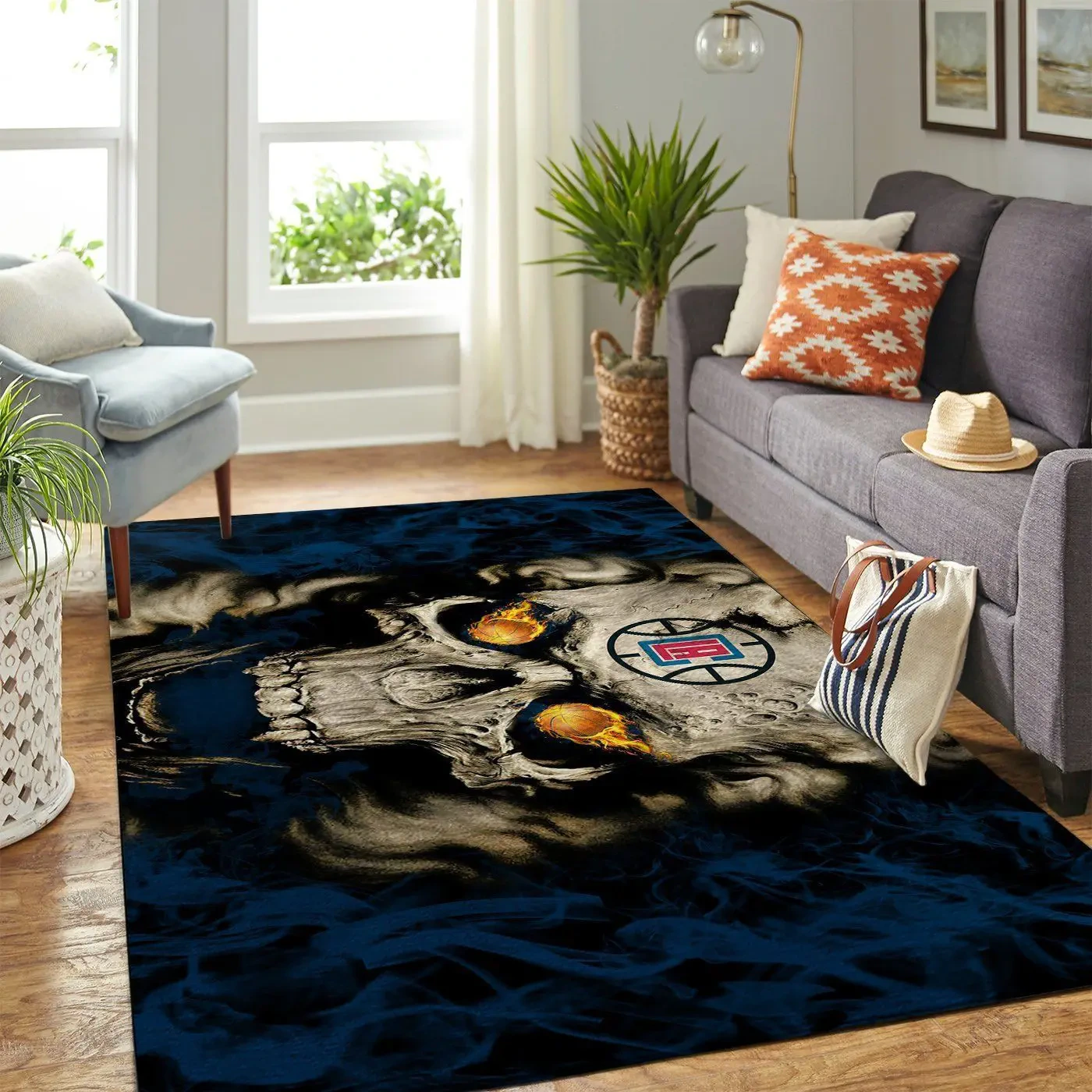 Los Angeles Clippers Area Rug, NBA Floor Decor, Non-Slip for Basketball Fans 2891186