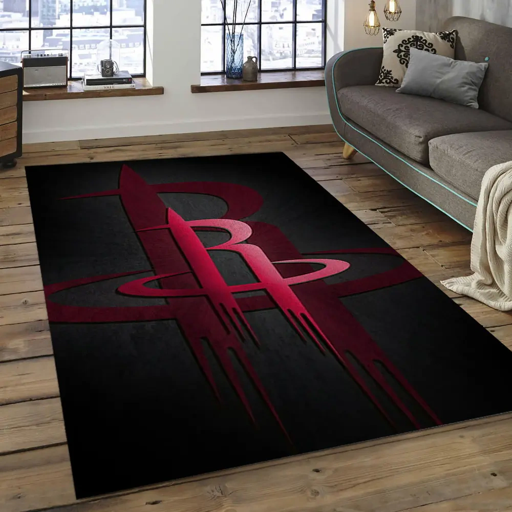 Houston Rockets Area Rug, NBA Floor Decor, Non-Slip for Basketball Fans 2891083