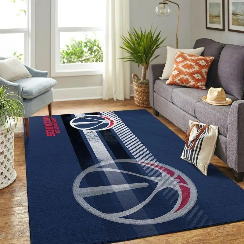 Washington Wizards Area Rug, NBA Floor Decor, Non-Slip for Basketball Fans 2891258