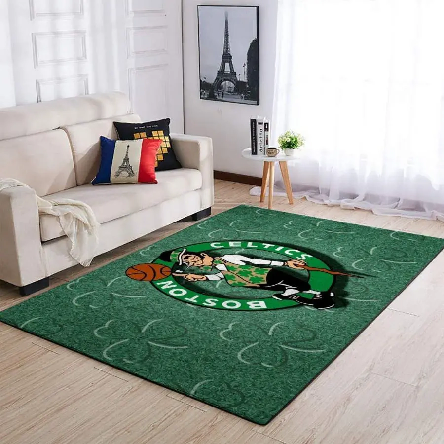 Boston Celtics Area Rug, NBA Floor Decor, Non-Slip for Basketball Fans 2891197