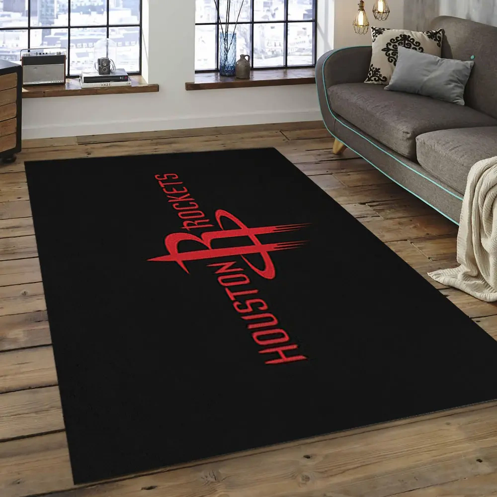 Houston Rockets Area Rug, NBA Floor Decor, Non-Slip for Basketball Fans 2891075