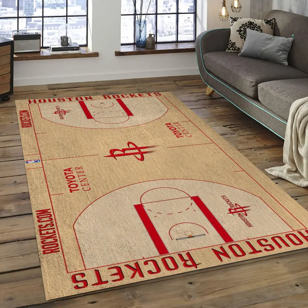 Houston Rockets Area Rug, NBA Floor Decor, Non-Slip for Basketball Fans 2891063
