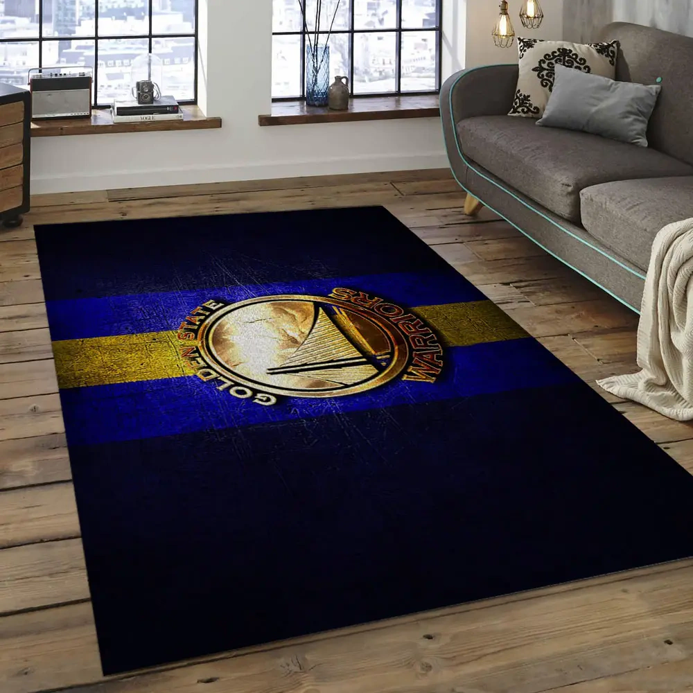 Golden State Warriors Area Rug, NBA Floor Decor, Non-Slip for Basketball Fans 289901