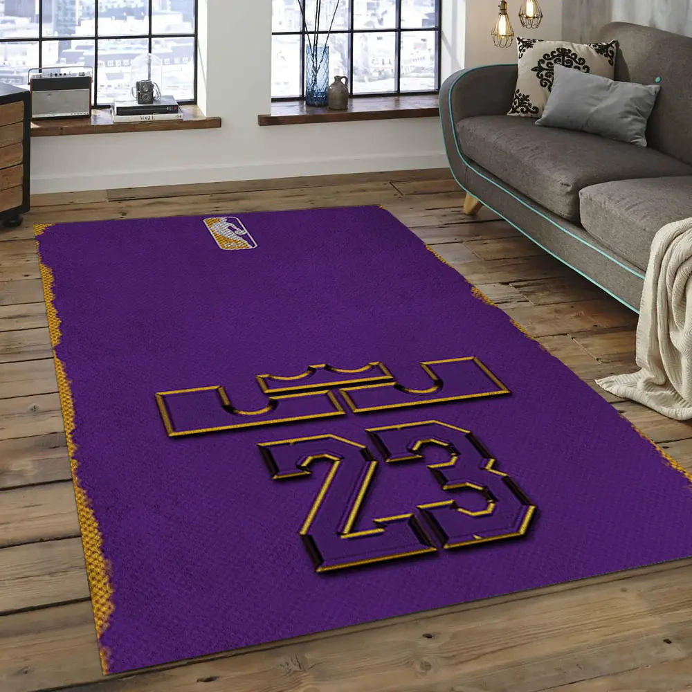 Los Angeles Lakers Area Rug, NBA Floor Decor, Non-Slip for Basketball Fans 289938