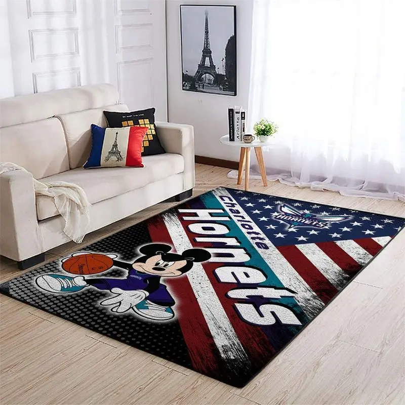 Charlotte Hornets Area Rug, NBA Floor Decor, Non-Slip for Basketball Fans 2891253