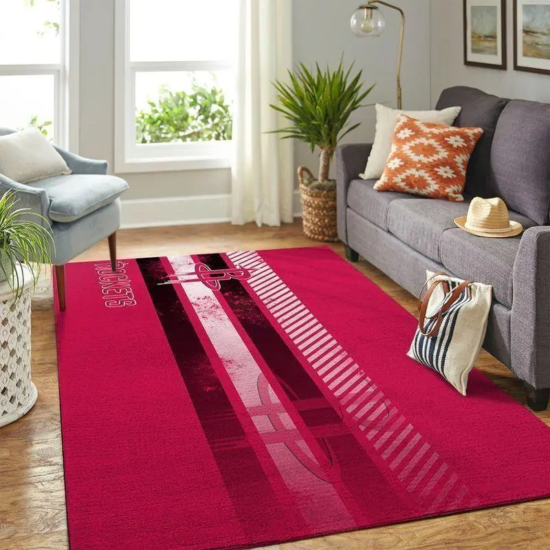 Houston Rockets Area Rug, NBA Floor Decor, Non-Slip for Basketball Fans 2891145