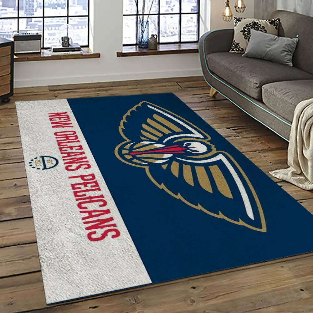 New Orleans Pelicans Area Rug, NBA Floor Decor, Non-Slip for Basketball Fans 289466
