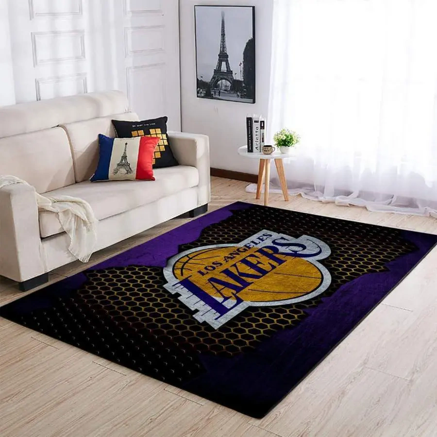Los Angeles Lakers Area Rug, NBA Floor Decor, Non-Slip for Basketball Fans 2891181