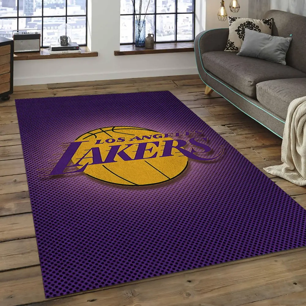 Los Angeles Lakers Area Rug, NBA Floor Decor, Non-Slip for Basketball Fans 289928