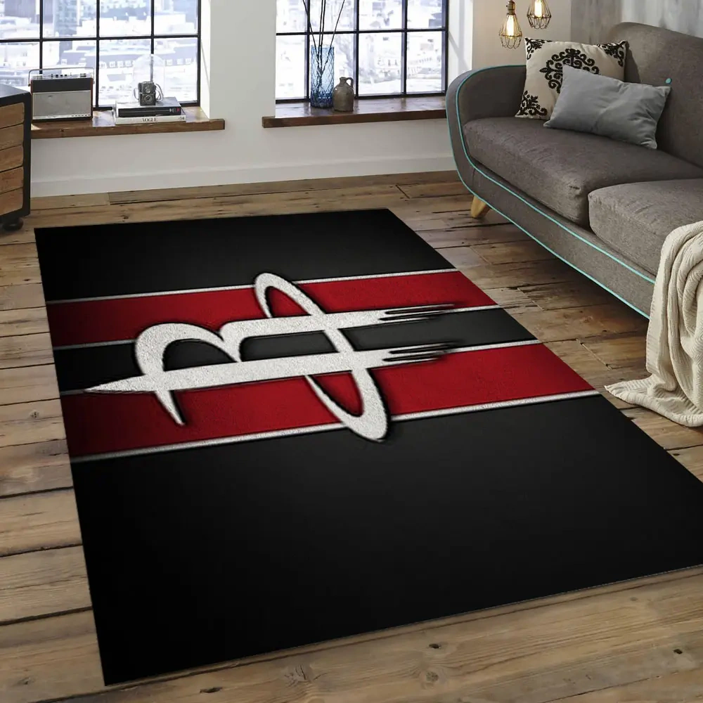 Houston Rockets Area Rug, NBA Floor Decor, Non-Slip for Basketball Fans 2891085