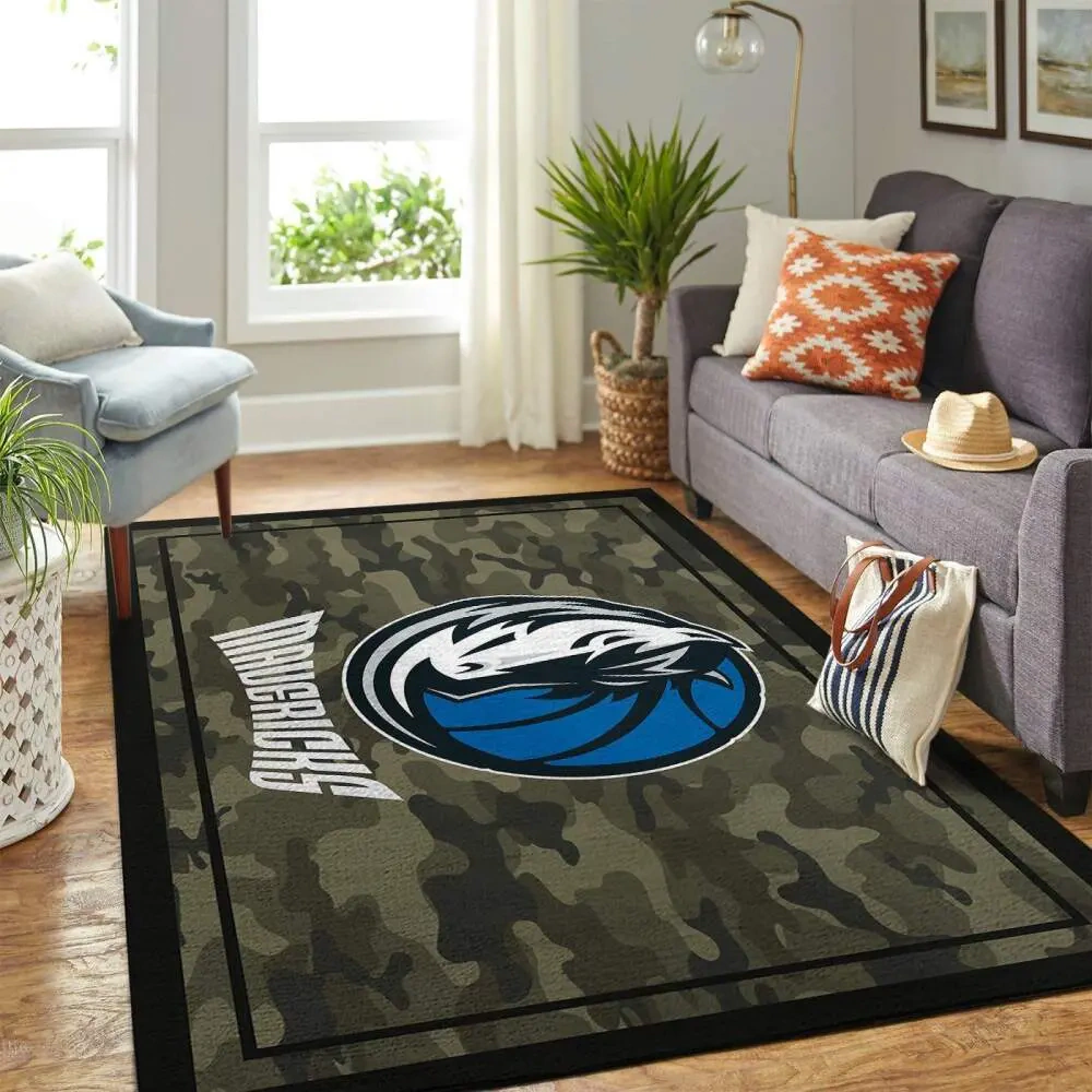 Dallas Mavericks Area Rug, NBA Floor Decor, Non-Slip for Basketball Fans 2891334