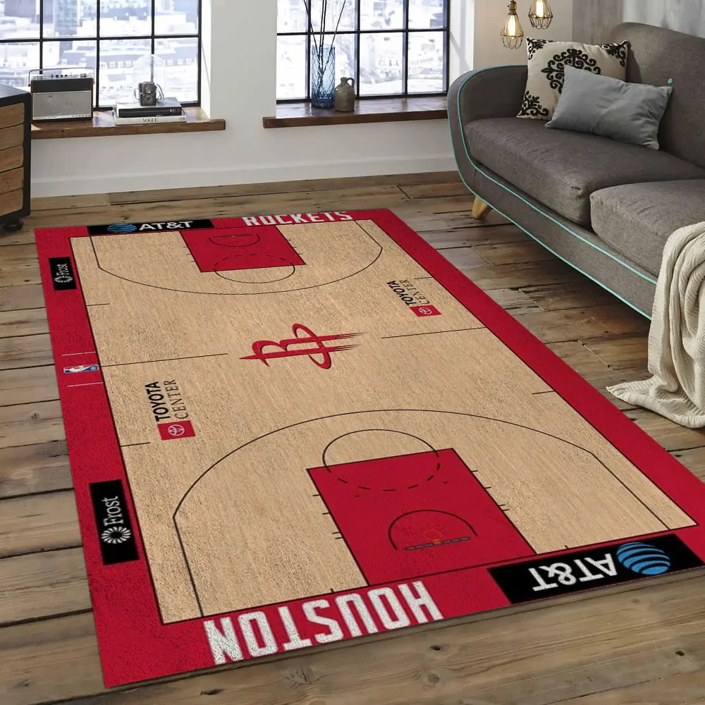 Houston Rockets Area Rug, NBA Floor Decor, Non-Slip for Basketball Fans 2891065