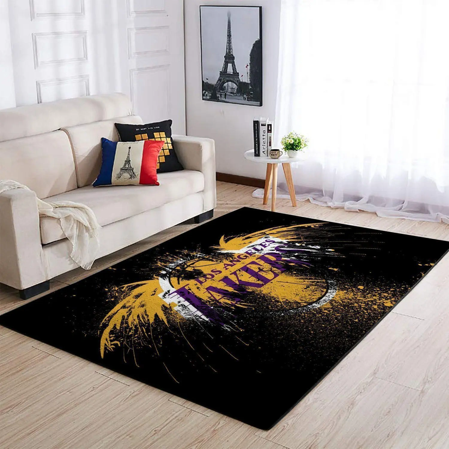 Los Angeles Lakers Area Rug, NBA Floor Decor, Non-Slip for Basketball Fans 2891227