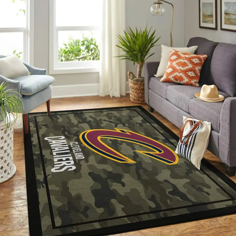 Cleveland Cavaliers Area Rug, NBA Floor Decor, Non-Slip for Basketball Fans 2891323