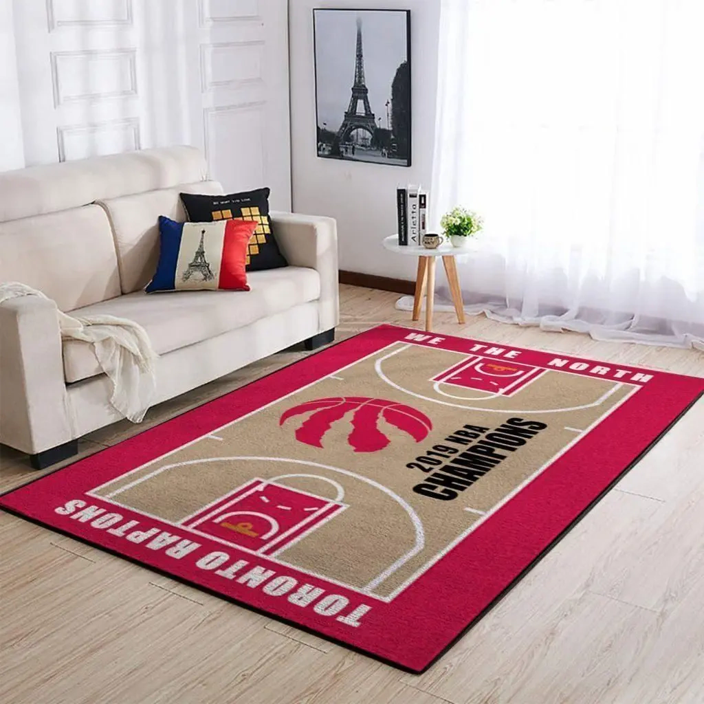 Toronto Raptors Area Rug, NBA Floor Decor, Non-Slip for Basketball Fans 2891351