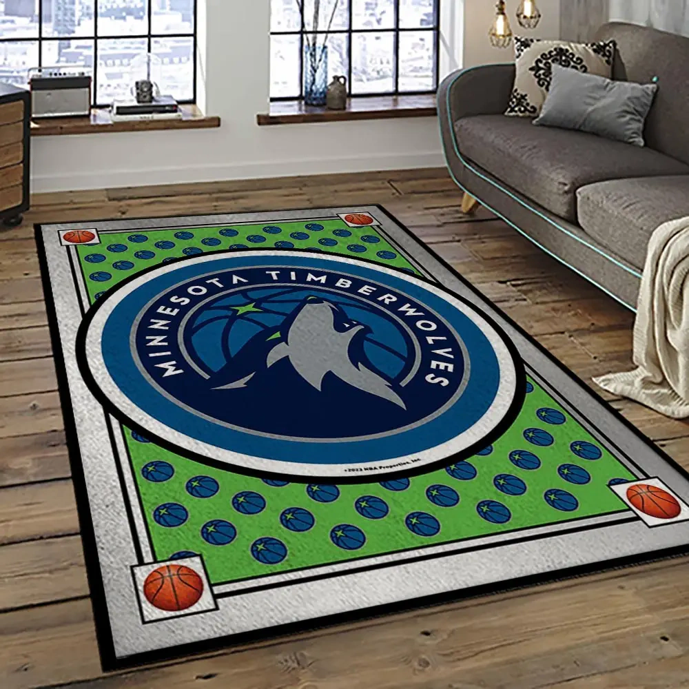 Minnesota Timberwolves Area Rug, NBA Floor Decor, Non-Slip for Basketball Fans 289219