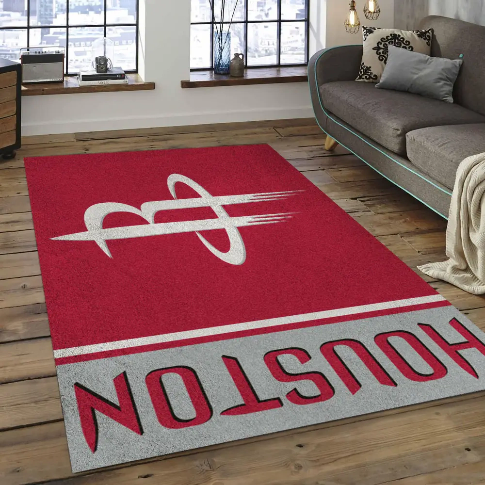 Houston Rockets Area Rug, NBA Floor Decor, Non-Slip for Basketball Fans 2891061