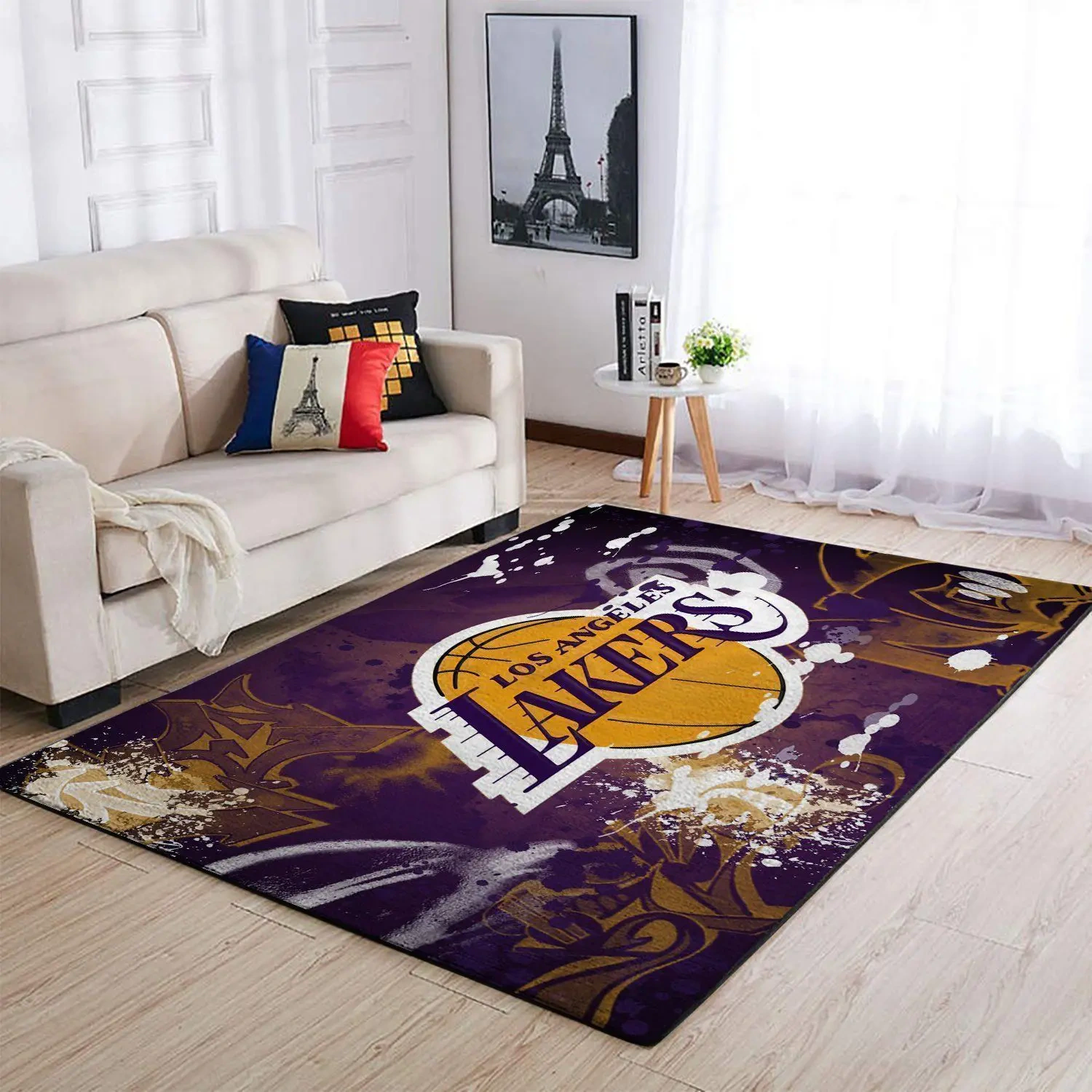 Los Angeles Lakers Area Rug, NBA Floor Decor, Non-Slip for Basketball Fans 2891221
