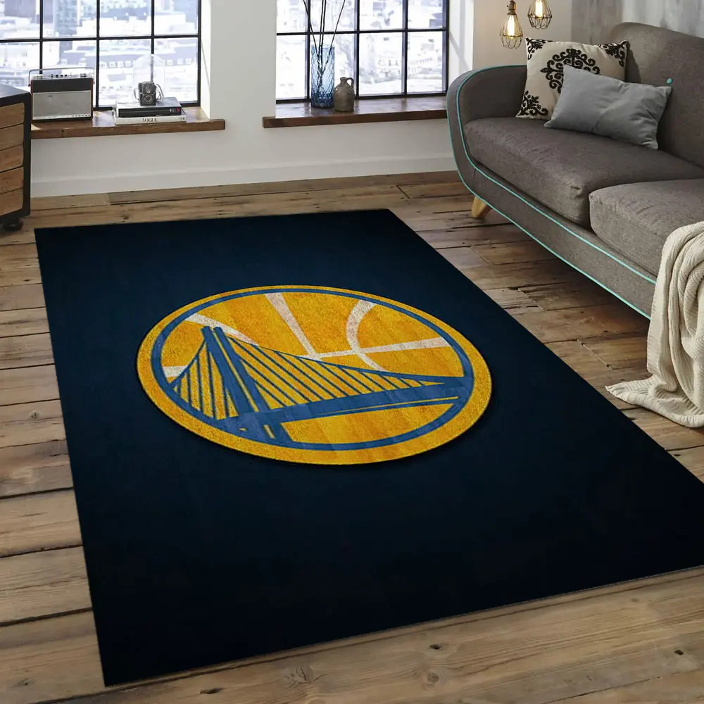 Golden State Warriors Area Rug, NBA Floor Decor, Non-Slip for Basketball Fans 289867