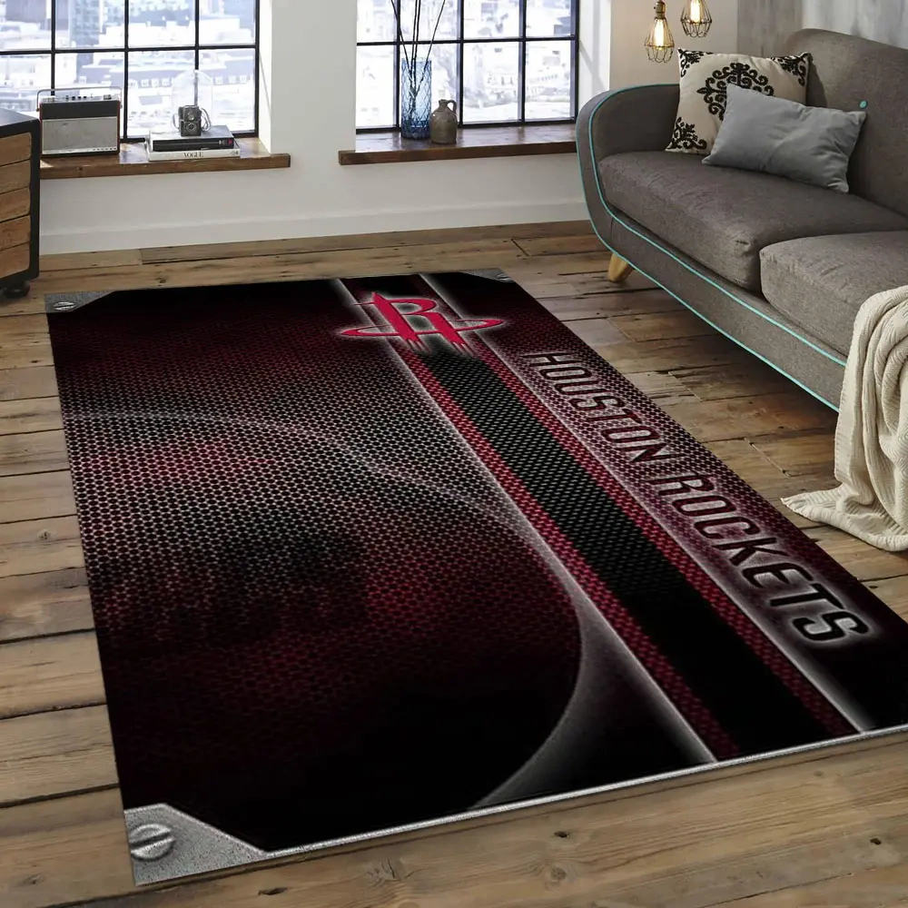 Houston Rockets Area Rug, NBA Floor Decor, Non-Slip for Basketball Fans 2891073