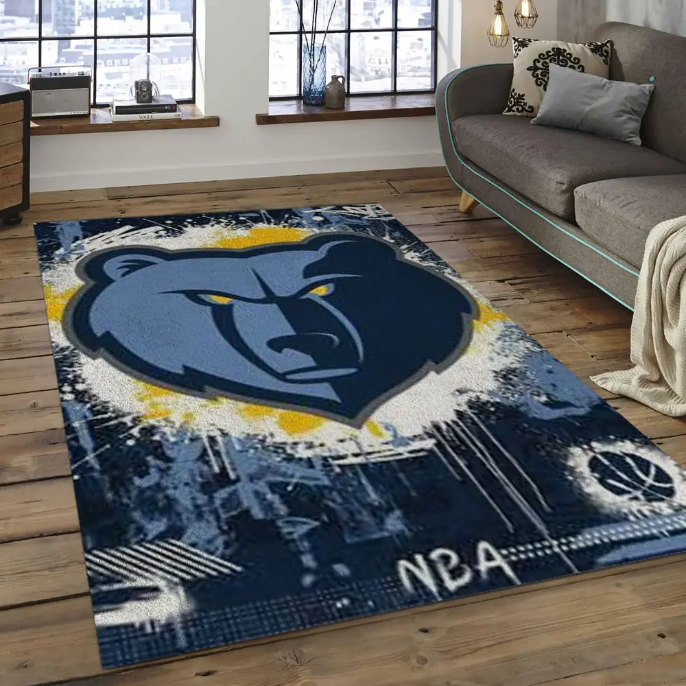 Memphis Grizzlies Area Rug, NBA Floor Decor, Non-Slip for Basketball Fans 2891033