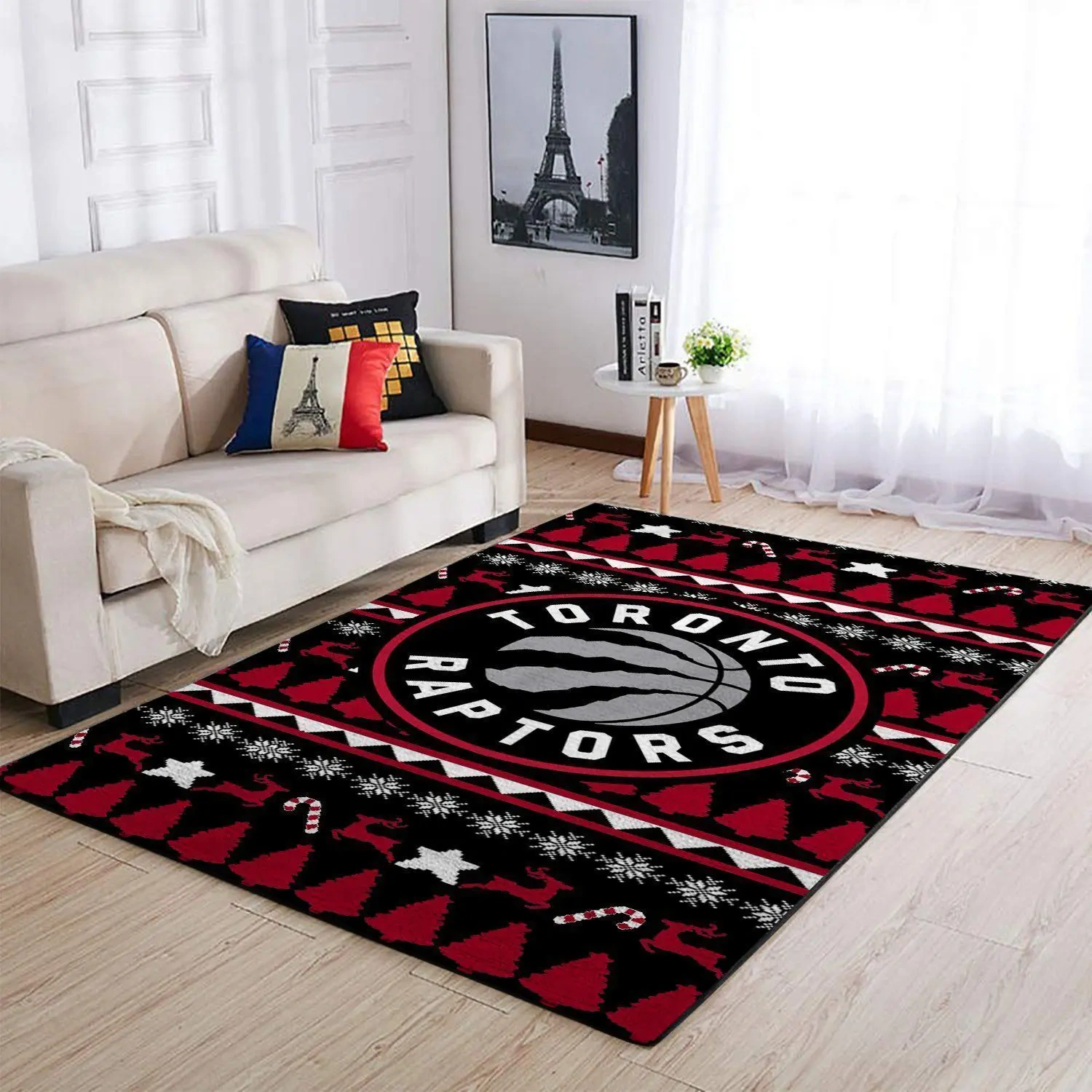 Toronto Raptors Area Rug, NBA Floor Decor, Non-Slip for Basketball Fans 2891352
