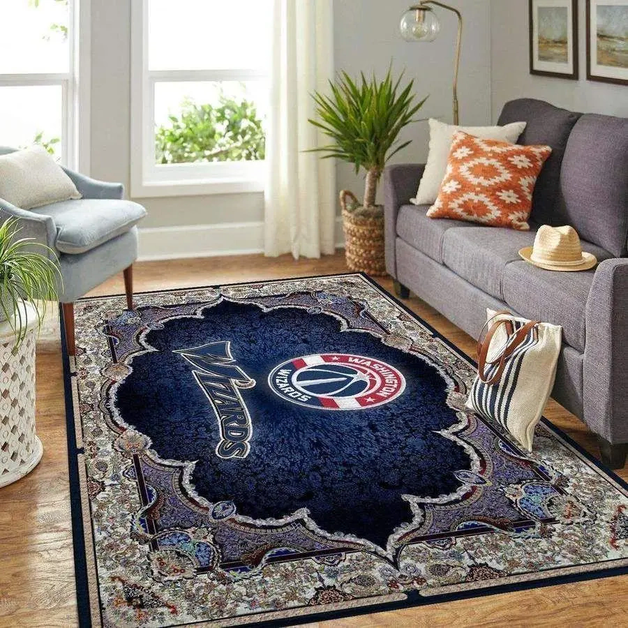 Washington Wizards Area Rug, NBA Floor Decor, Non-Slip for Basketball Fans 2891259