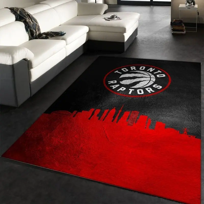 Toronto Raptors Area Rug, NBA Floor Decor, Non-Slip for Basketball Fans 2891360