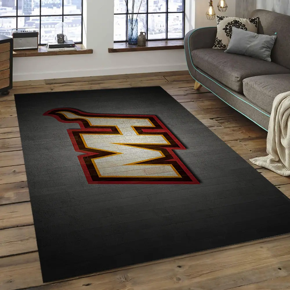 Miami Heat Area Rug, NBA Floor Decor, Non-Slip for Basketball Fans 289820