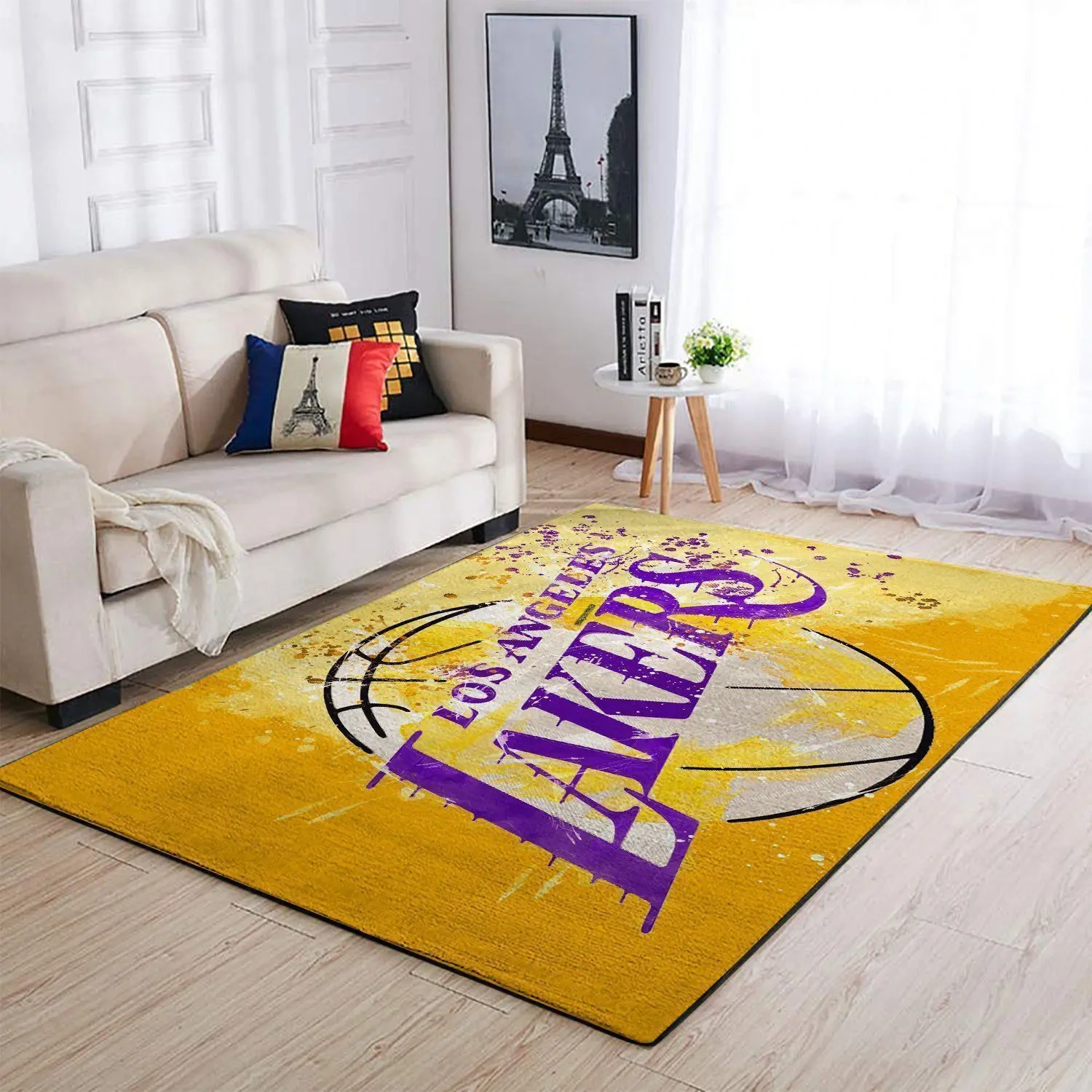 Los Angeles Lakers Area Rug, NBA Floor Decor, Non-Slip for Basketball Fans 2891224
