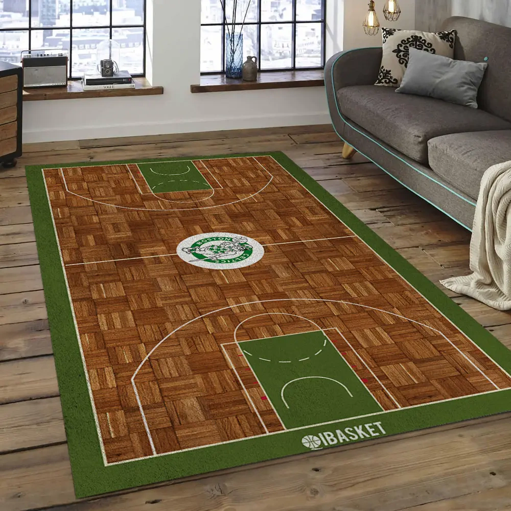 Boston Celtics Area Rug, NBA Floor Decor, Non-Slip for Basketball Fans 289101